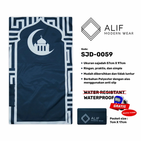 ALIF SAJADAH TRAVEL / SAKU / PORTABLE / WATERPROOF ( ALIF MODERN WEAR SJD-0059 )